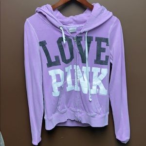 ‼️LAST CHANCE‼️ VS PINK purple full zip hoodie